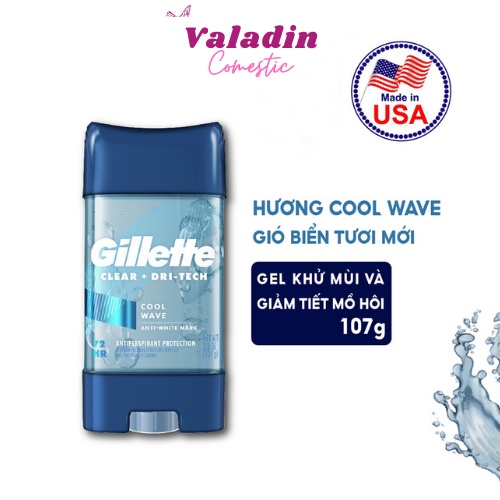 Sáp khử mùi Gillette Nam Cool Wave 107g /Lăn Nách Nam