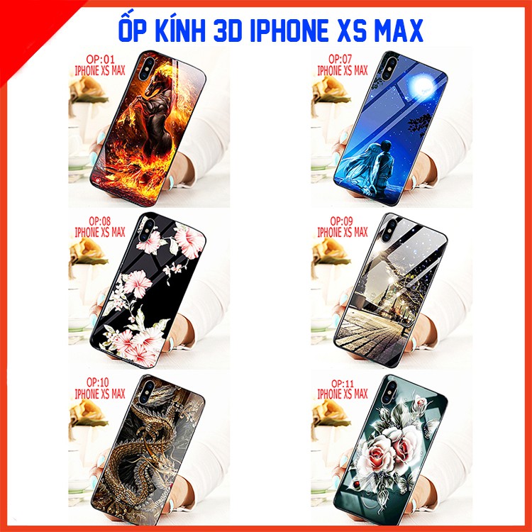 Ốp lưng kính 3D IPHONE XS MAX mặt kính 3d sang trọng, Hình ảnh sắc nét, sản phẩm thực quý khách vui lòng xem video