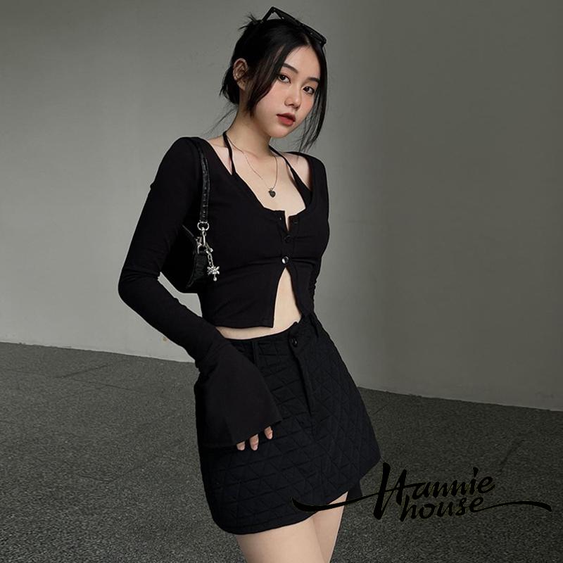 Áo Thun Tay Dài Xẻ Tà Màu Sắc Thời Trang Cho Nữ