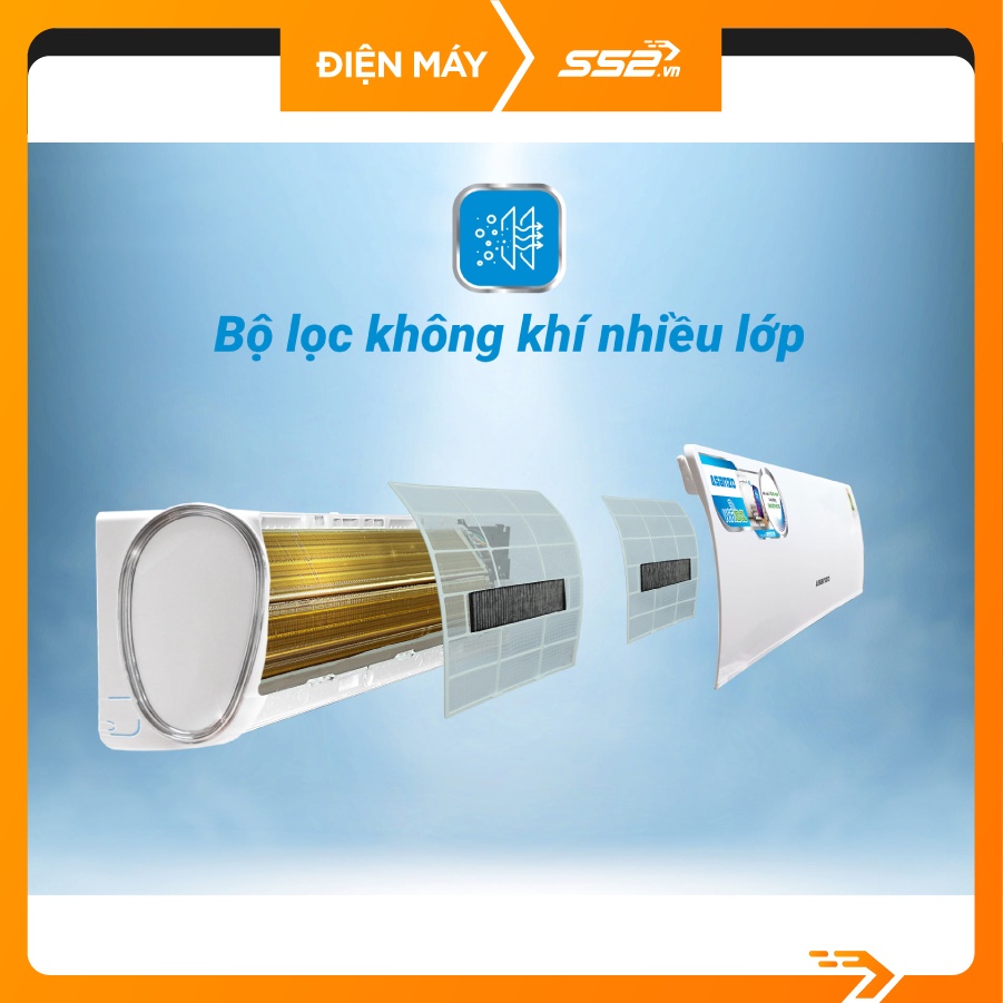 [Mã ELHA10 giảm 6% đơn 5TR] Máy lạnh Asanzo Inverter 1.5 HP K12N66 - Cam Kết Chính Hãng 100%