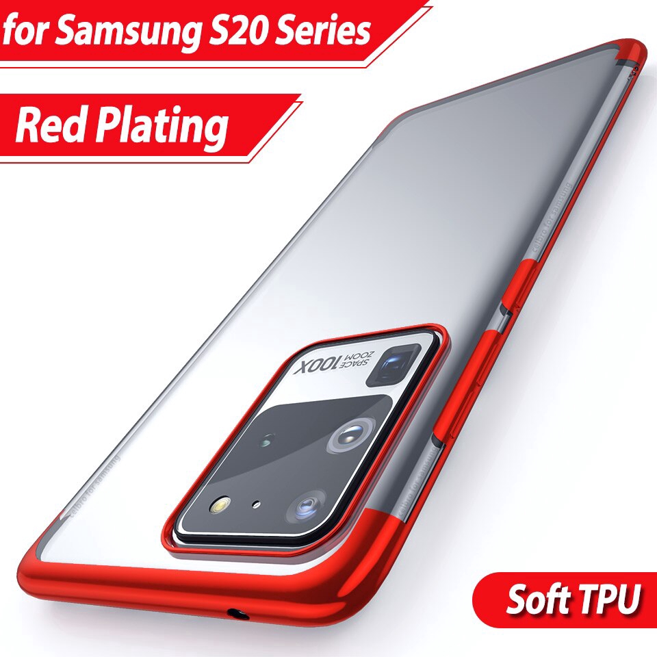 Ốp điện thoại silicone trong suốt laser mạ màu 3D thời trang cho Samsung Galaxy S20 Ultra A51 A71 S20+ 5G S20 Plus