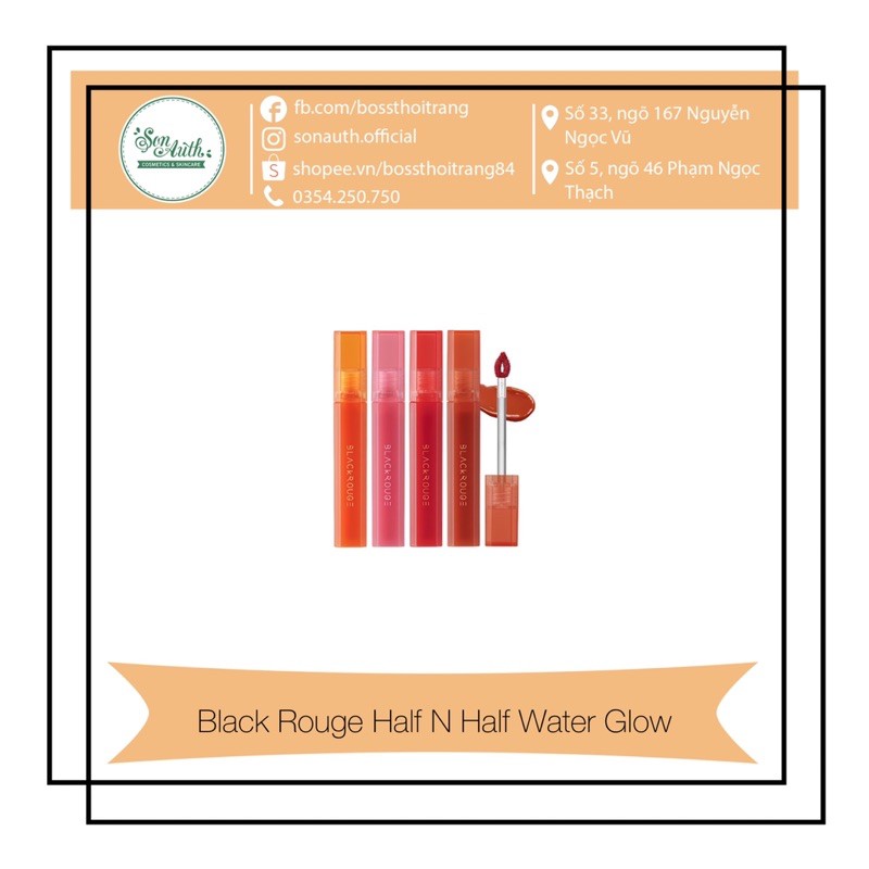 Son bóng Black Rouge Half N Half Water Glow