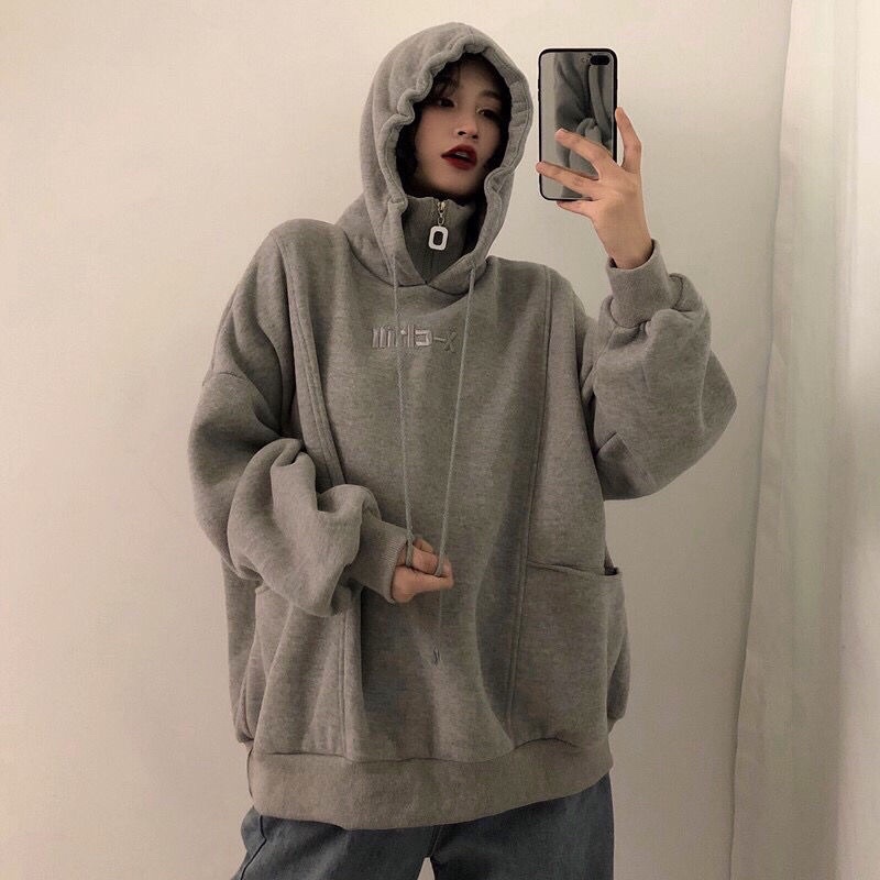 - RẺ VÔ ĐỊCH - ÁO HOODIE NỈ CÓ MŨ, KHOÁ CỔ CHẤT ĐẸP