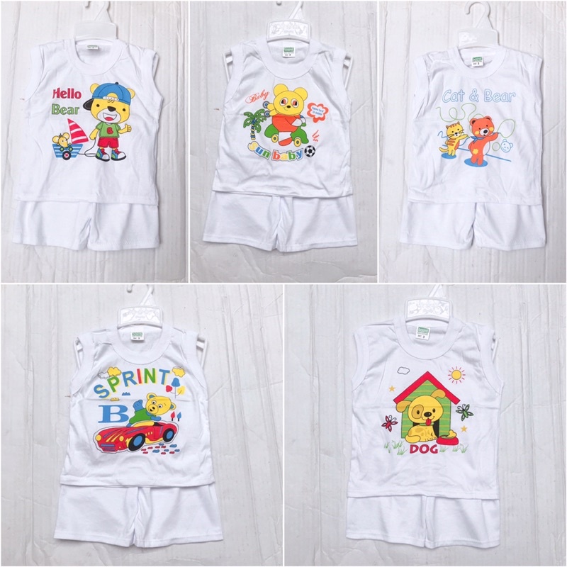 BỘ SÁT NÁCH QUẦN ĐÙI IN NHIỀU HÌNH CHO BÉ TRAI, BÉ GÁI - VẢI COTTON MỀM MẠI, MÁT MẺ