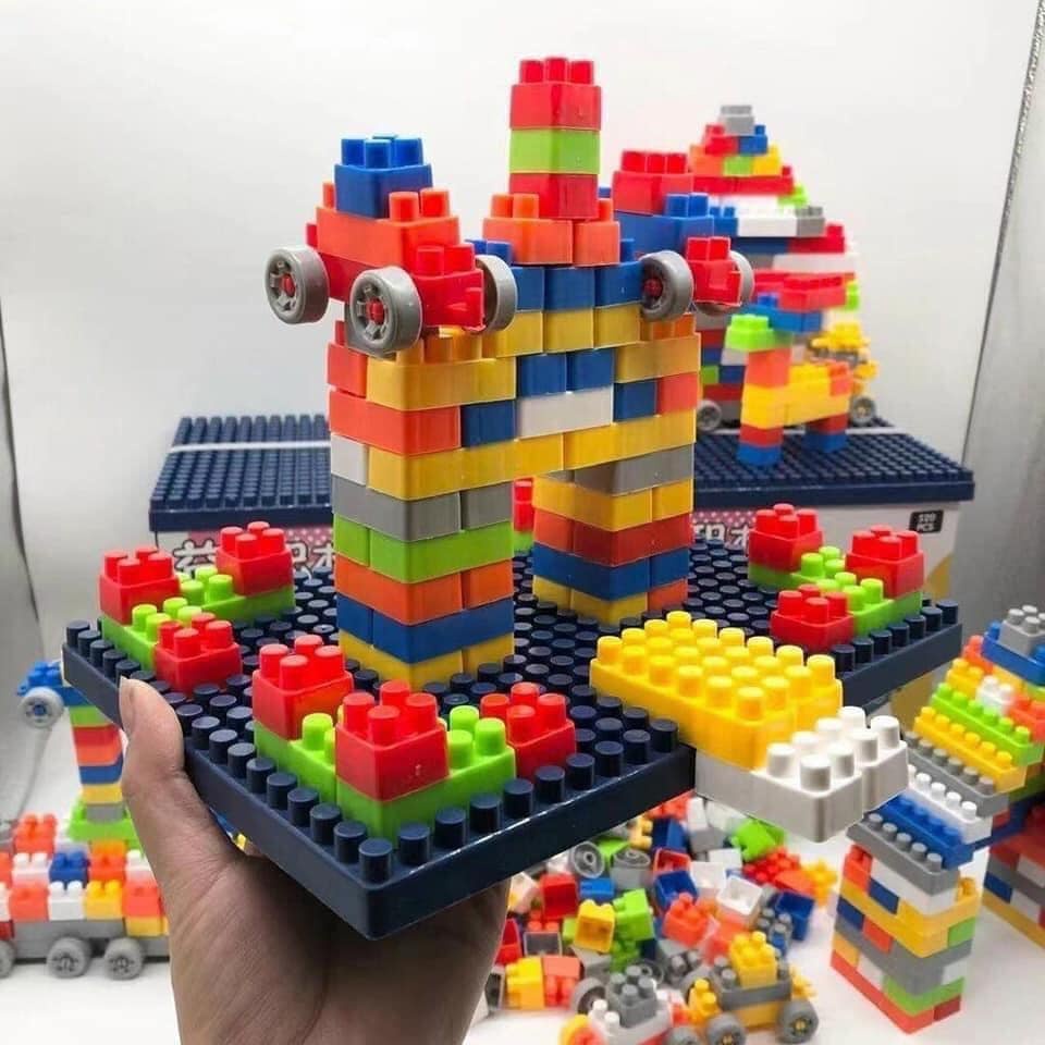 Bộ đồ chơi lego xếp hình Duplo 240 chi tiết mẫu hộp quà lắp ráp phát triển tư duy trí tuệ cho bé