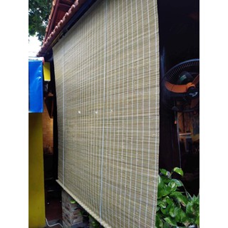 Mành Tre Trang Trí Quán Cafe có dây kéo ròng rọc