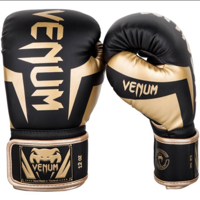 Găng Tay Boxing Muaythai Venum Elite Màu Vàng Đen