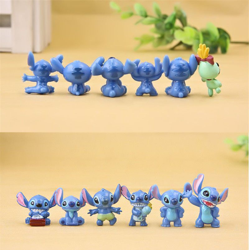 DISNEY 【Hàng Có Sẵn】Bộ 12 Tượng Mô Hình Nhân Vật Lilo &amp; Stitch 3.5cm Làm Quà Tặng Cho Bé