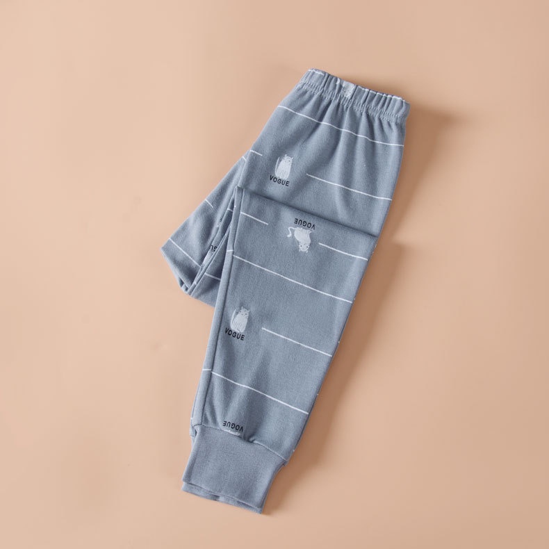 YAOEENH Quần Ngủ Dài 90-150cm Chất Liệu Cotton Thời Trang Thu Đông Cho Bé Trai