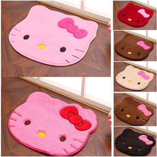 Thảm sàn nhà in hình mèo Hello Kitty dễ thương