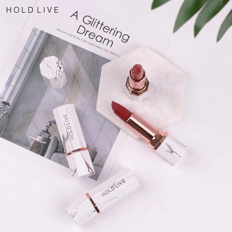 HOLD LIVE - [Màu 521] Son holdlive vân đá White Jade Small Lipstick ( có nhũ )