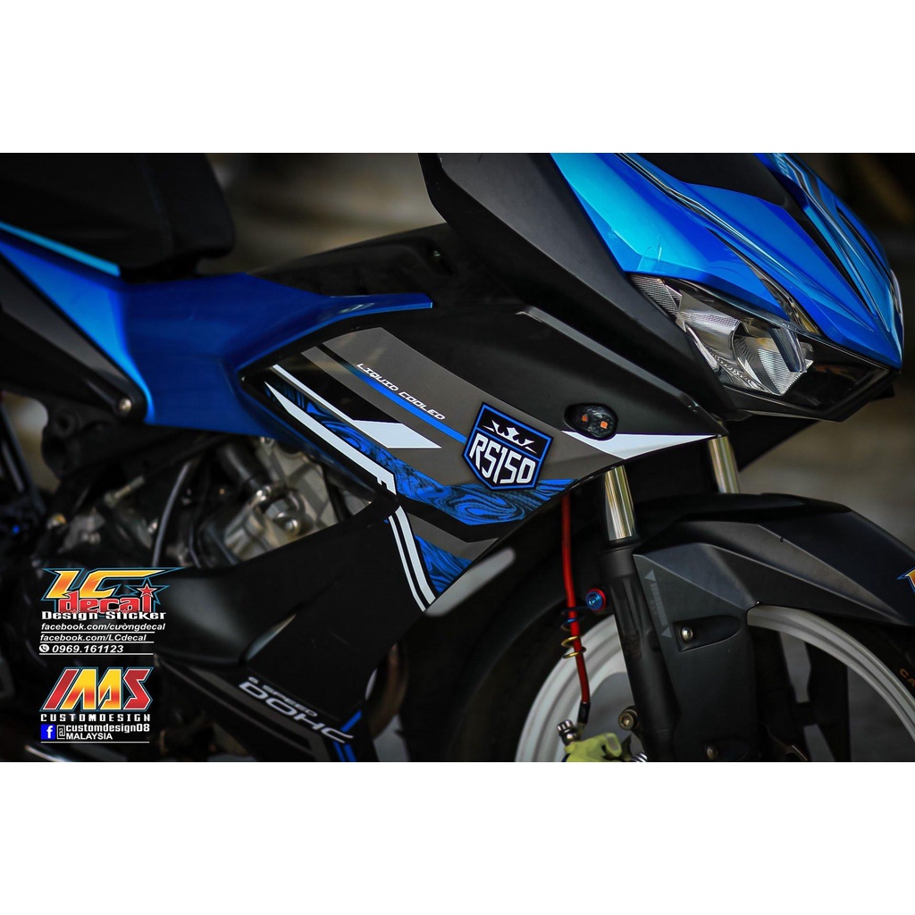 TEM RỜI mẫu RS 150 hiệu ứng khói cực chất cho Winner X xanh đen - cực hot 2022