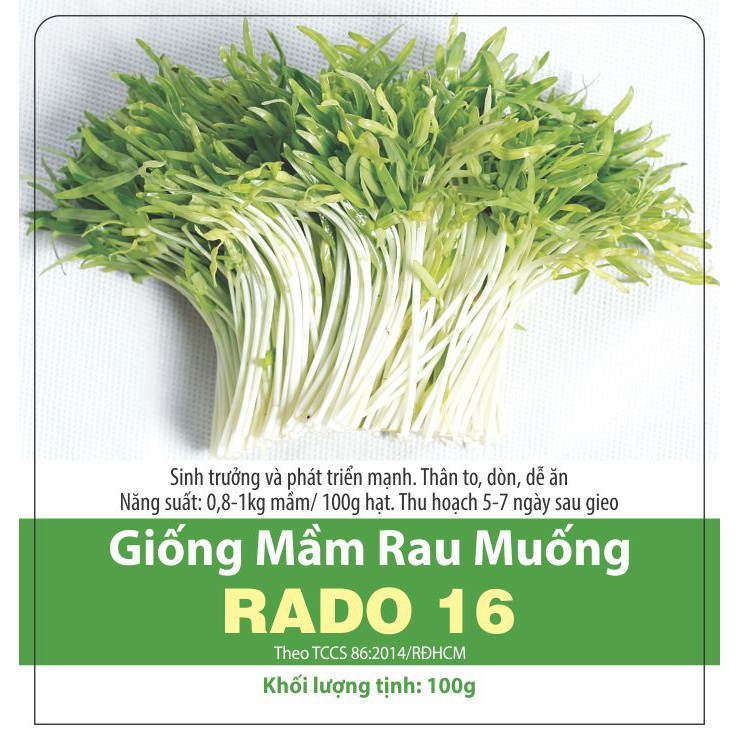 Hạt Giống Mầm Rau Muống Dễ Trồng 100gr