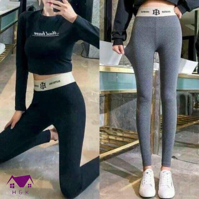 Quần nỉ lót lông, quần legging mùa đông siêu ấm lưng cạp cao giữ nhiệt ôm bó, vải dày dặn