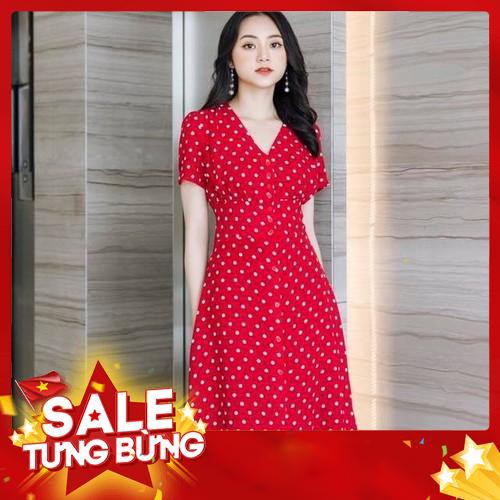 ĐẦM VOAN LỤA CHẤM BI CAO CẤP B290 -Hàng nhập khẩu
