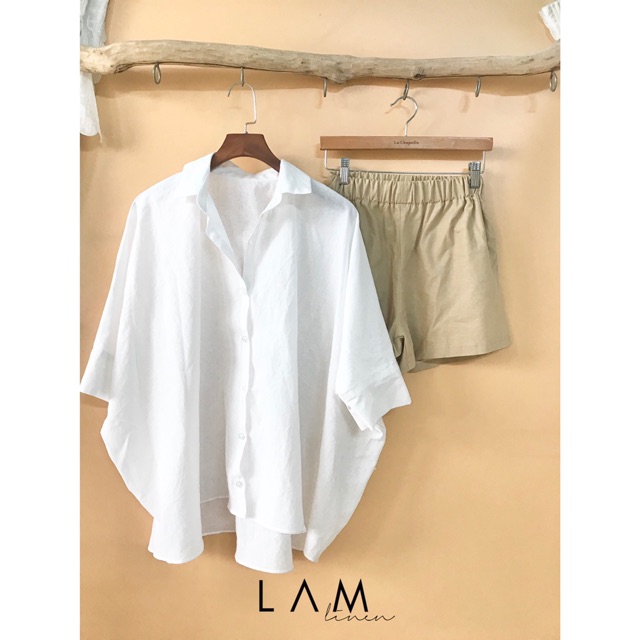 ÁO SƠ MI OVERSIZE VẢI LINEN