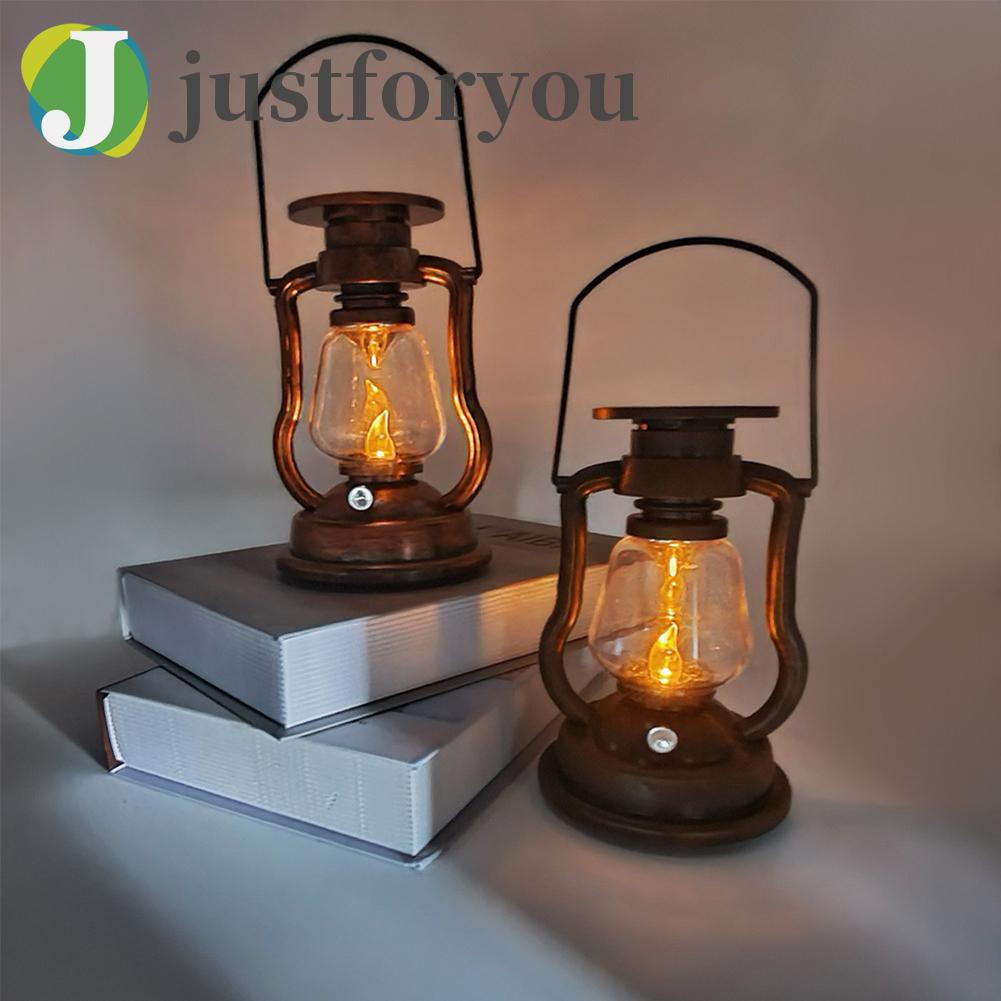 Đèn Lồng Led Cổ Điển Sử Dụng Năng Lượng Mặt Trời Có Thể Mang Đi Tiện Dụng Justforyou 2