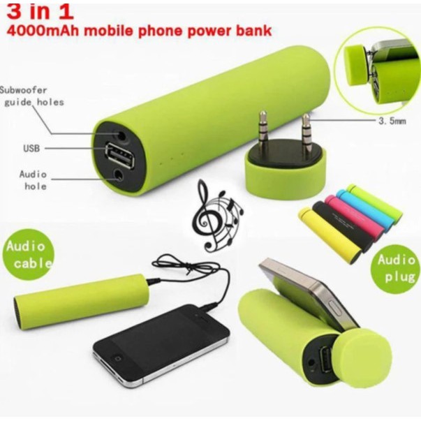 Sạc Dự Phòng, Loa 3 in 1 Power Jam 4000mah