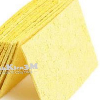 Bọt biển chùi mỏ hàn 6x6CM Loại Xịn 🍀Miếng bọt làm sạch mũi hàn