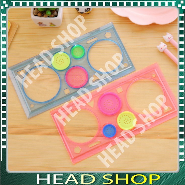 THƯỚC VẼ HOA VĂN SÁNG TẠO, ĐỒ CHƠI, DỤNG CỤ HỖ TRỢ SÁNG TẠO CHO BÉ HEADSHOP
