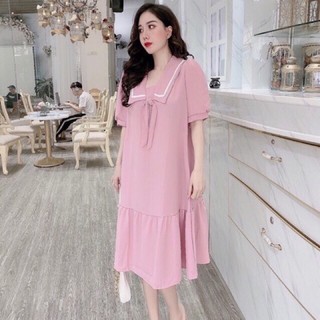 ĐẦM ĐŨI CỔ VIỀN ĐUÔI CÁ DÁNG SUÔNG
