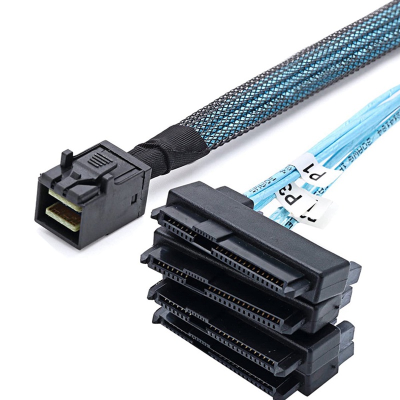 Dây Cáp Máy Chủ Ổ Cứng 3.33TF / 1M Mini SAS SFF-8643 Sang 4X29Pin SFF-8482