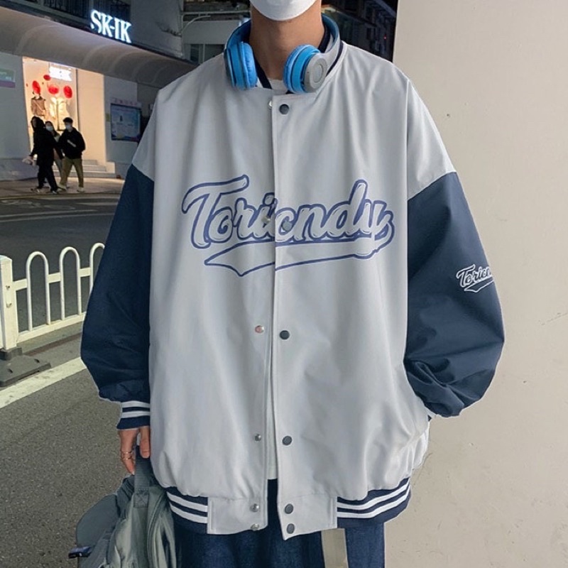 Áo khoác dù nam nữ,thêu chữ Andy thiết kế rộng