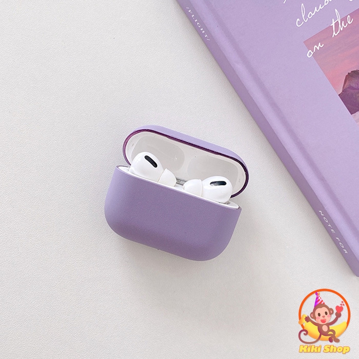 Vỏ bọc hộp sạc tai nghe không dây bằng silicon màu trơn cho Airpods 1/2/pro