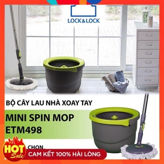 Bộ chổi lock& lock. cây lau nhà xoay tay mini spin mop lock and lock etm498 -