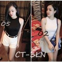 Áo croptop 3 lỗ ngược cotton 4 chiều