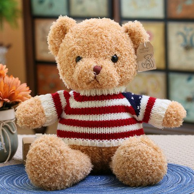 Gấu Bông Teddy Head Tales Size Mini 30cm Áo Xanh