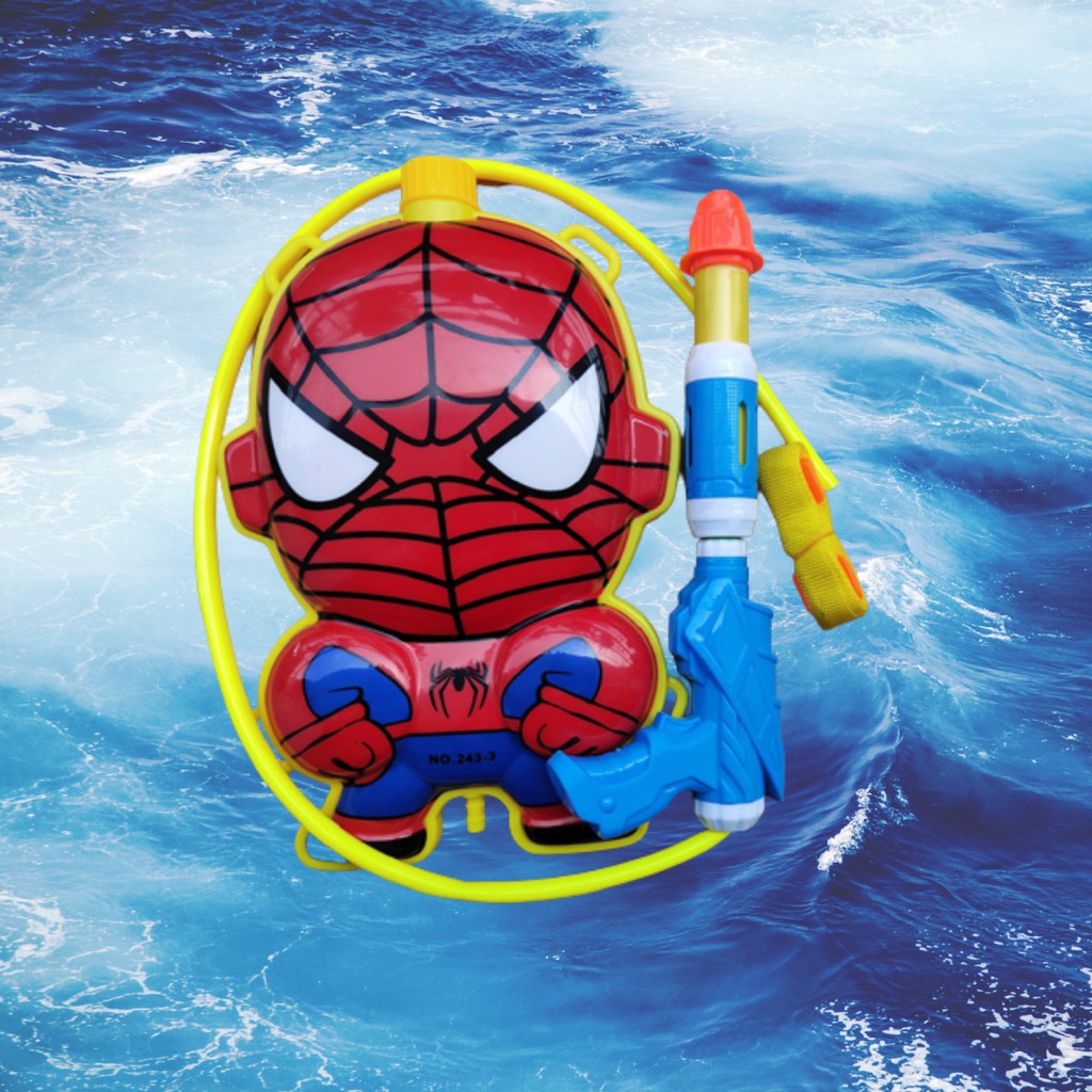 Đồ Chơi Ba Lô Súng Nước Siêu Nhân Bình Chứa Dung Tích Lớn Vòi Phun Mạnh Như Siêu Nhân