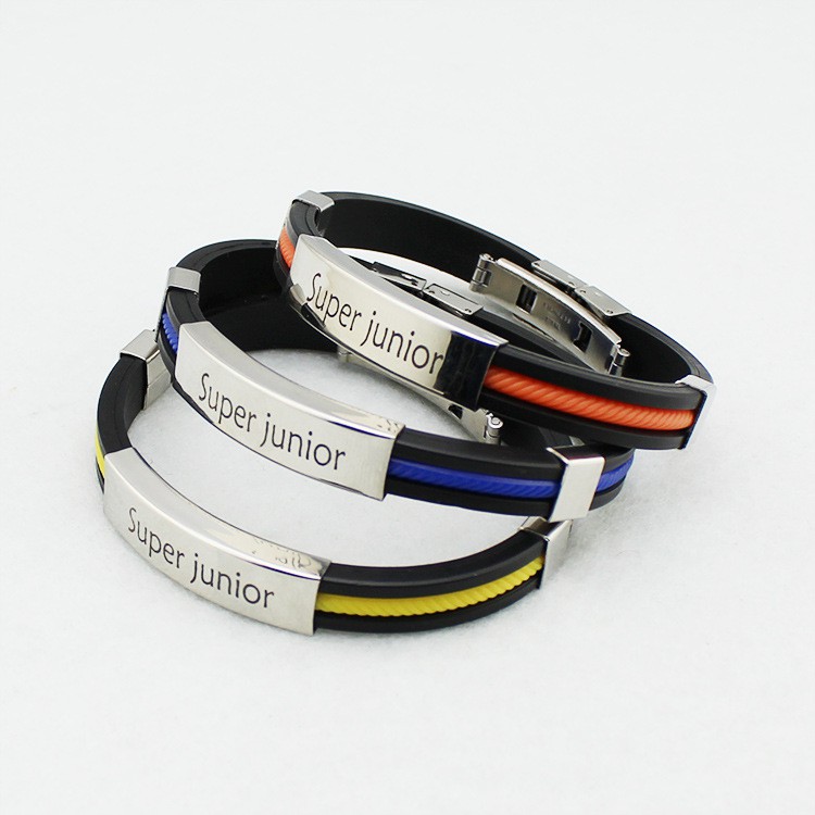 Vòng Tay Silicon Kpop Bts Super Junior