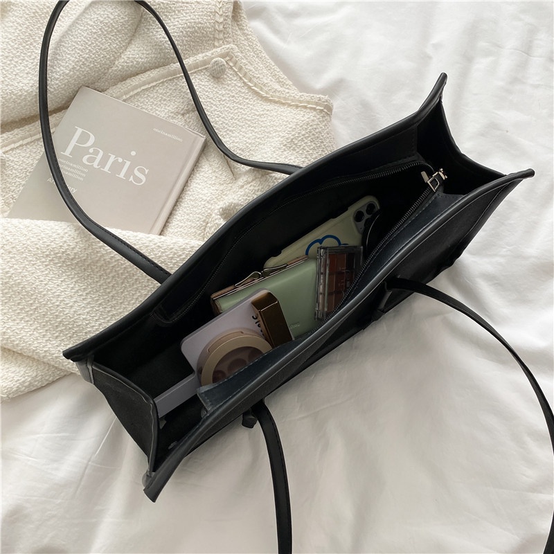 Túi Tote Đeo Dưới Cánh Tay Màu Sắc Retro Thời Trang Cho Nữ