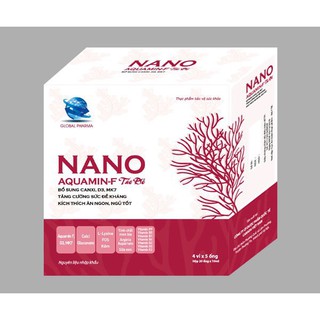 ✔️️️Nano Aquamin-F - Bổ sung CalciNano, Vitamin D3, MK7, acid amin từ Tảo Đỏ - Hộp 20 ống