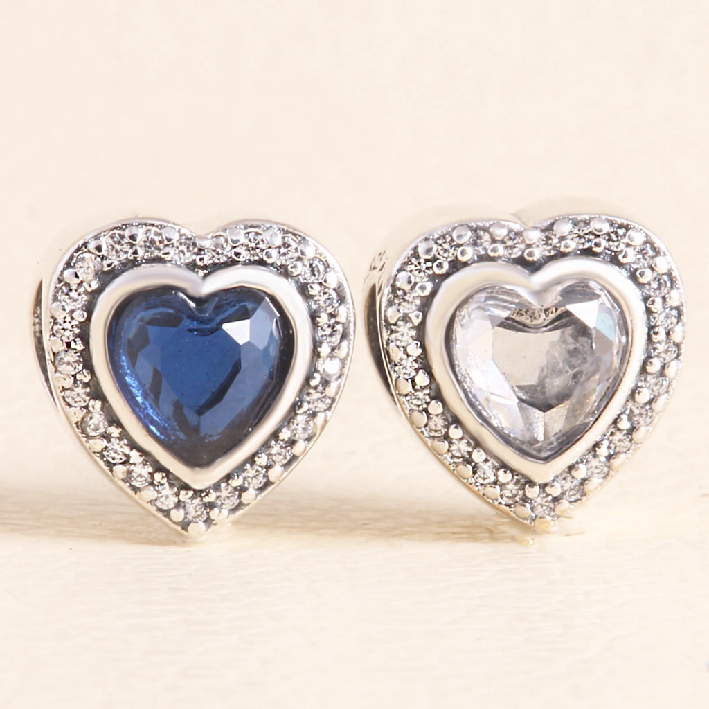 Charm xỏ trái tim viền đính đá - Linhcharms