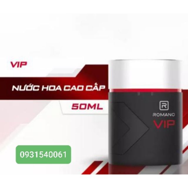 ROMANO VIP_ NƯỚC HOA VIP 50ML MÙI HƯƠNG NAM TÍNH THẾ HỆ MỚI.