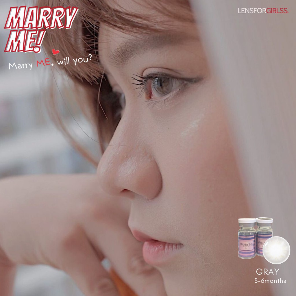 kính áp tròng cận <Có sẵn> Kính áp tròng MARRY ME GRAY của Olens (Hsd 3-6 tháng)