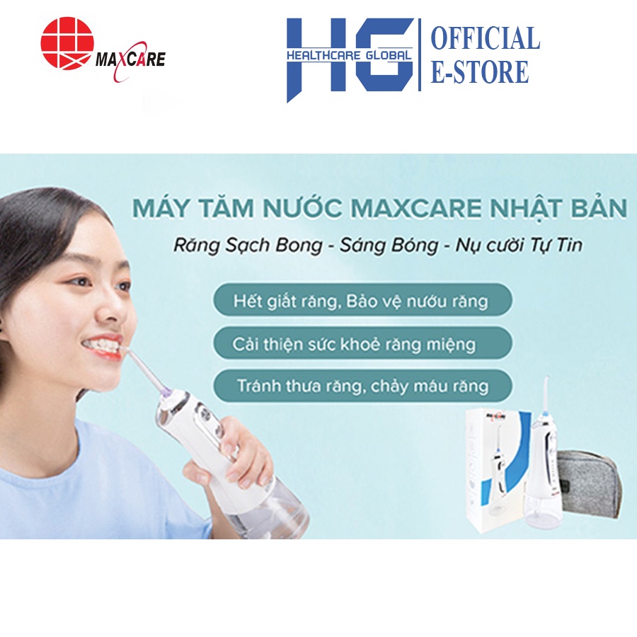 [Thương Hiệu Nhật Bản] Máy Tăm Nước Du Lịch Cầm Tay Cao Cấp Maxcare Max456S/ Max456SE | Được Các Nha Sỹ Khuyên Dùng