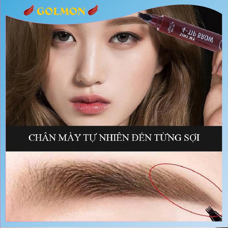 Bút chì kẻ lông mày phẩy sợi 4D MKING PRETTY chống nước siêu lâu trôi GOLMON