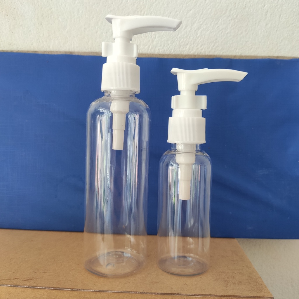 (Sỉ) Combo 300 chai nhựa pet 100ml, 50ml vòi gài sang chiết mỹ phẩm
