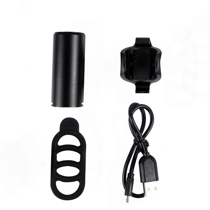 Đèn xe đạp thể thao  siêu sáng có còi pin sạc usb led T6 chống nước