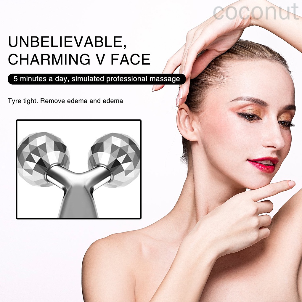 [Hàng mới về] Dụng cụ mát xa mặt nhỏ gọn 3D xoay 360 độ giúp nâng cơ giảm nếp nhăn tiện lợi