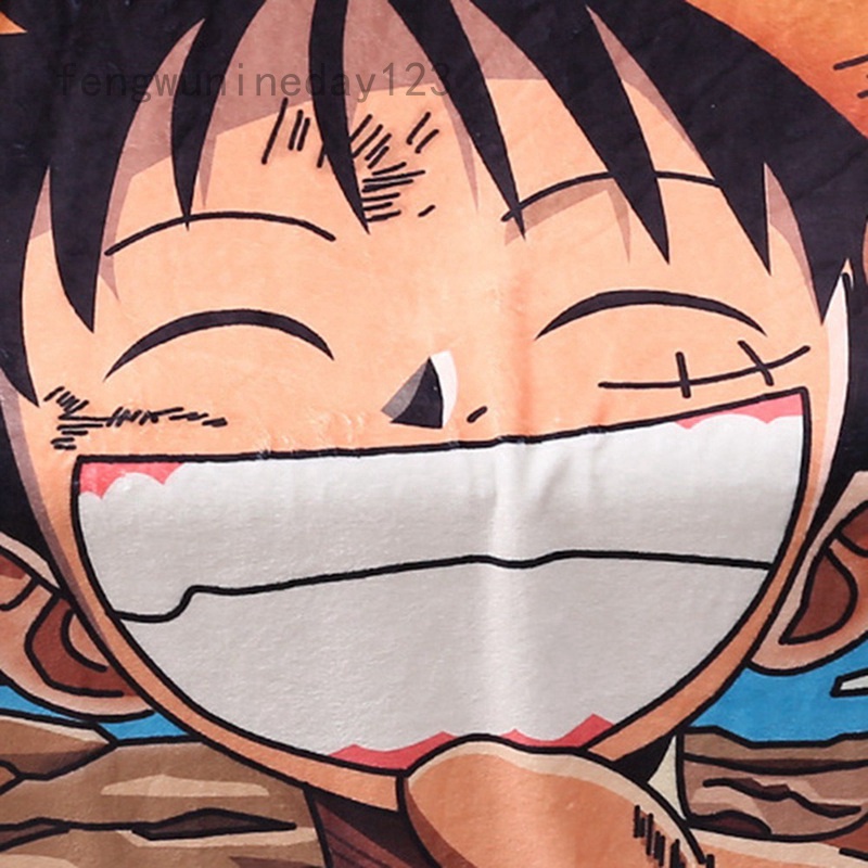 Fengwunineday123 Springpower11 Chăn Lông Cừu Mềm Mại In Hình Nhân Vật Hoạt Hình One Piece 1.vn