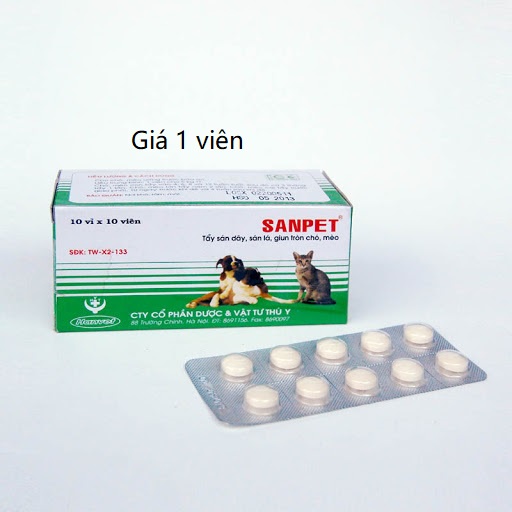 1 viên san.pet cho chó mèo 5kg thể trọng