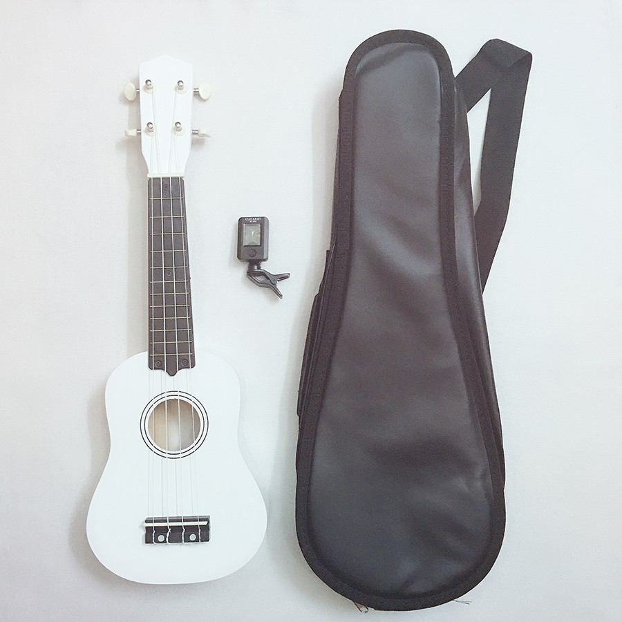 Đàn Ukulele Soprano size 21 Woim 35A15 tặng kèm  bao da + máy lên dây địên tử ( Tuner ) đủ màu sắc - HÀNG CÓ SẴN