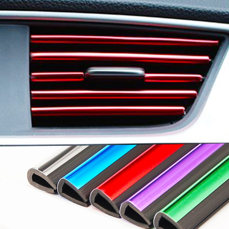 Bộ 10 Miếng Dán Mạ Chrome 20cm Nhiều Màu Sắc Dùng Trang Trí Công Tắc Quạt Thông Gió Xe Hơi