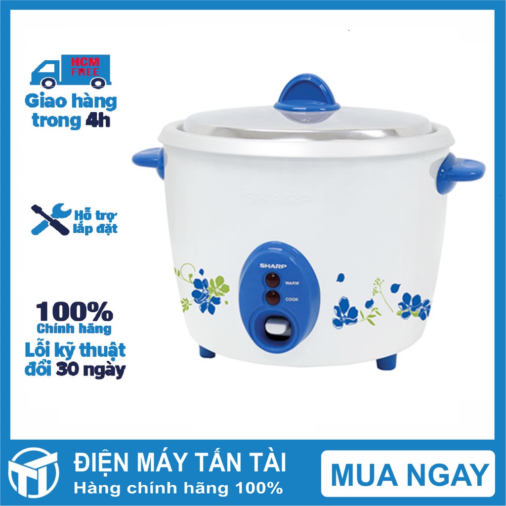 Nồi cơm điện nắp rời Sharp 2.8 lít KSH-D28V , Lòng nồi Nhôm không chống dính, (màu ngẫu nhiên)