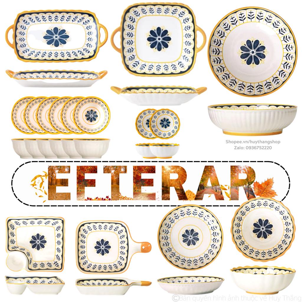 Set Bát Đĩa Bắc Âu Scandinavia Efterår, Chén Dĩa Decor Có Tay Cầm