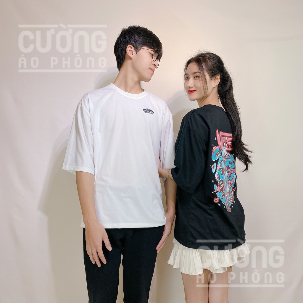 ⚡Áo Thun Tay Lỡ Unisex Form Rộng⚡Áo Phông Thời Trang Mùa Hè In Hình Siêu Sịn Xò Mix Logo Vans Off The Wall Mã CAP46